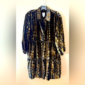 Anthropologie Velvet Bettina Tiered Mini Dress